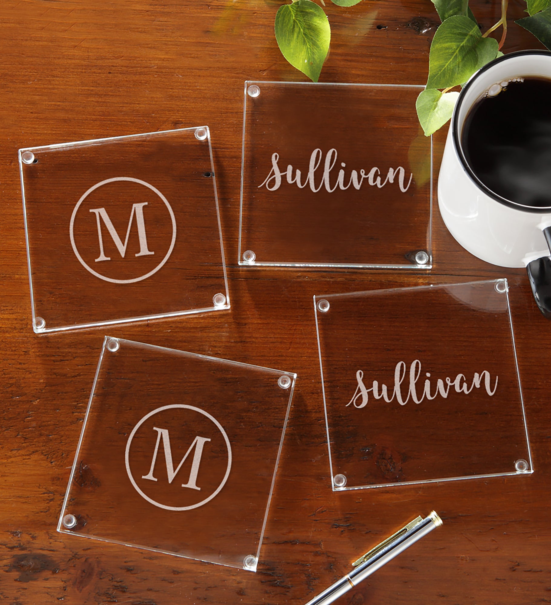 Classic Celebrations Engraved Glass Coaster